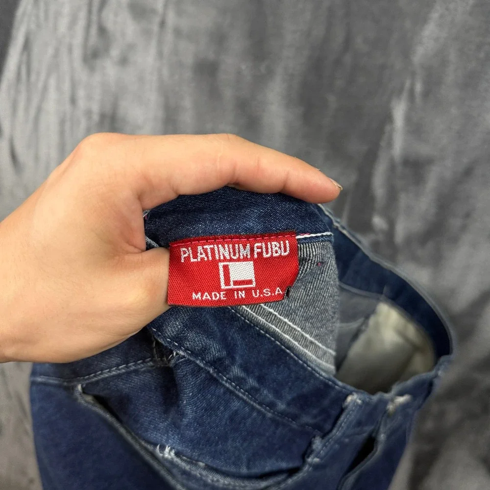 Platinum FUBU Carpenter Jeans Mens 34 Blue Excellent Fat Albert Rudy Vintage 90s